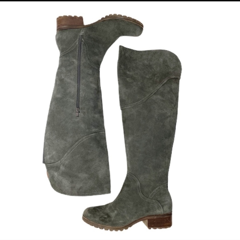 *SALE*Lucky brand Harleen Leather Suede Over the Knee Wide Calf Riding Boots